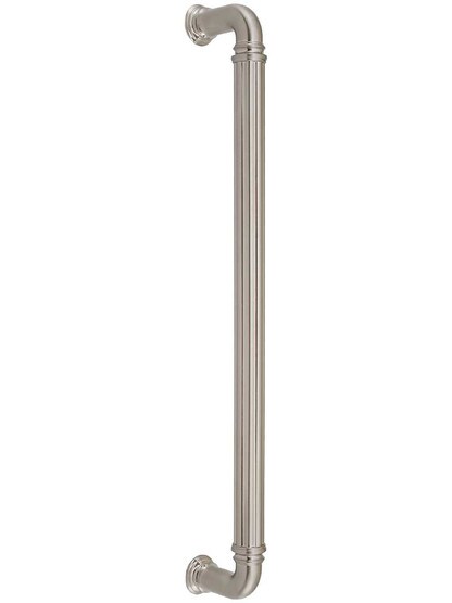 Reeded Appliance Pull - 12 inch Center-to-Center in Satin Nickel.